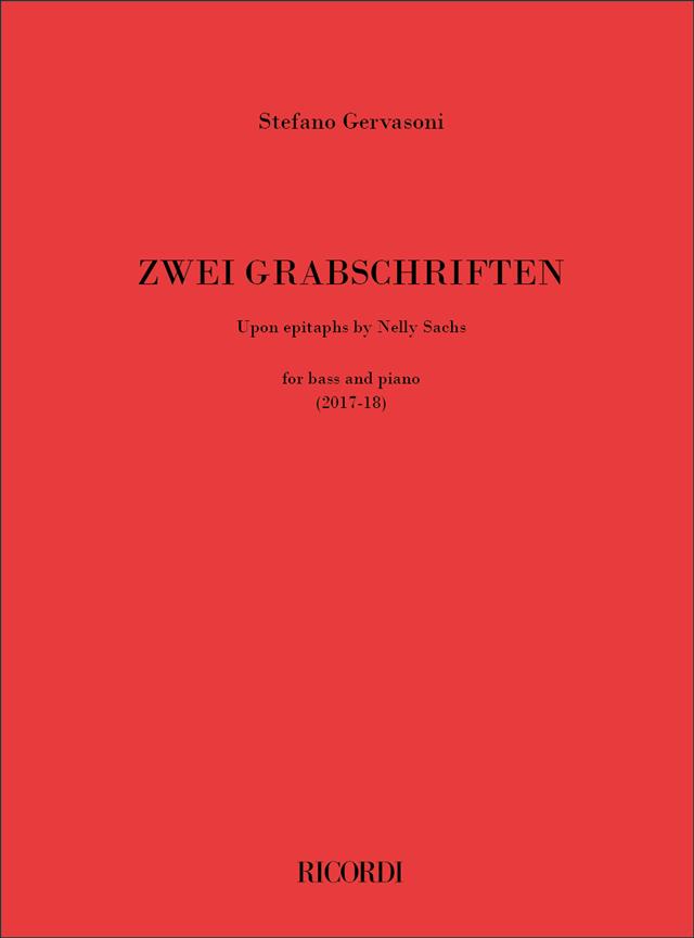 Drei Grabschriften - for bass and piano - bas a klavír